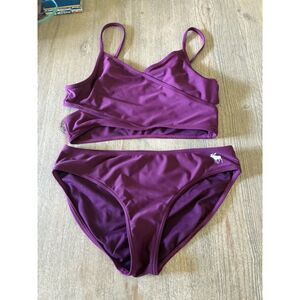 Abercrombie Kids Purple Bikini Set Girls XL 13/14 Two Piece Swimsuit